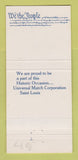 Matchbook Cover - Commission Bicentennial Washington DC 1987 30 Strike