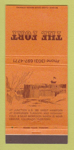 Matchbook Cover - The Fort Restaurant Morrison Colorado 30 Strike