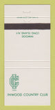 Matchbook Cover - Inwood Country Club LI NY 30 Strike