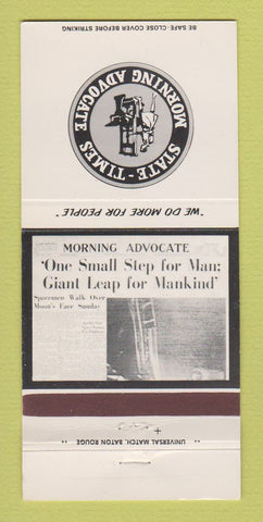 Matchbook Cover - State Times Newspaper Baton Rouge LA Moon Landing 30 Strike