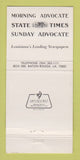Matchbook Cover - State Times Newspaper Baton Rouge LA Moon Landing 30 Strike