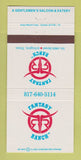 Matchbook Cover - Fantasy Ranch Arlington TX 30 Strike