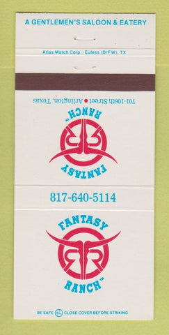 Matchbook Cover - Fantasy Ranch Arlington TX 30 Strike