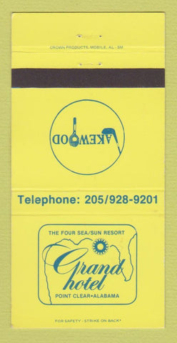 Matchbook Cover - Lakewood Grand Hotel Point Clear AL 30 Strike