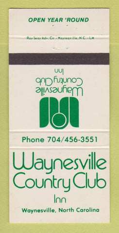 Matchbook Cover - Waynesville Country Club Inn NC 30 Strike