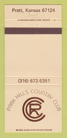 Matchbook Cover - Park Hills Country Club Pratt KS 30 Strike