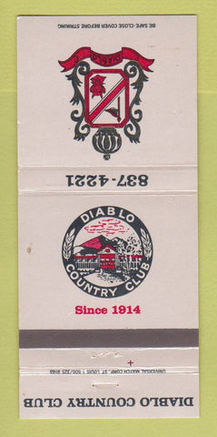Matchbook Cover - Diablo Country Club Danville CA 30 Strike