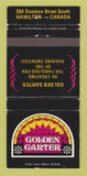 Matchbook Cover - Golden Garter Hamilton ON Restaurant WEAR 30 Strike