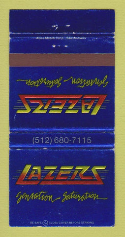 Matchbook Cover - Lazers San Antonio TX WEAR 30 Strike