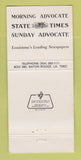 Matchbook Cover - State Times Newspaper Baton Rouge LA LSU Football 30 Strike