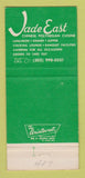 Matchbook Cover - Jade East Chinese Restaurant Wilmington DE 30 Strike