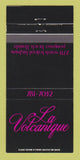 Matchbook Cover - La Volcanique Pompano Beach FL 30 Strike
