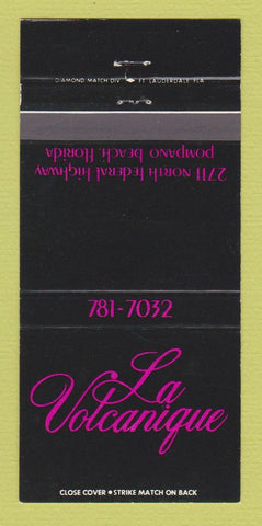 Matchbook Cover - La Volcanique Pompano Beach FL 30 Strike