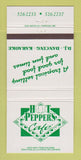Matchbook Cover - Hot Peppers Cafe 30 Strike