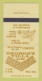 Matchbook Cover - George's Villa Orangeville ON 30 Strike