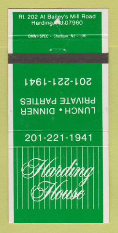 Matchbook Cover - Harding House Harding NJ WEAR 30 Strike