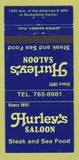 Matchbook Cover - Hurley's Saloon New York City Rockefeller Center 30 Strike