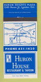 Matchbook Cover - Huron House Restaurant Tavern London ON 30 Strike