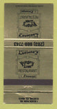 Matchbook Cover - Hungry Lion Restaurant Clinton CT Luciano's 30 Strike