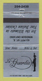 Matchbook Cover - La Guardia Italian Restaurant Windsor ON 30 Strike