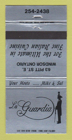 Matchbook Cover - La Guardia Italian Restaurant Windsor ON 30 Strike
