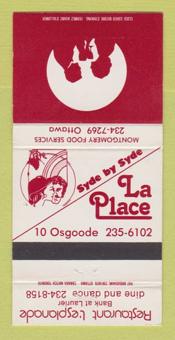 Matchbook Cover - La Place Restaurant L'Esplanade Ottawa ON 30 Strike