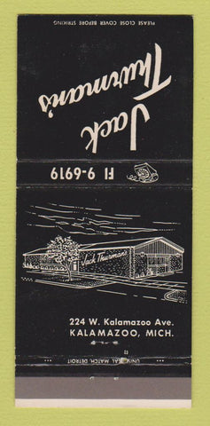Matchbook Cover - Jack Thurman's Restaurant Kalamazoo MI 30 Strike