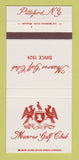 Matchbook Cover - Monroe Golf Club Pittsford NY 30 Strike