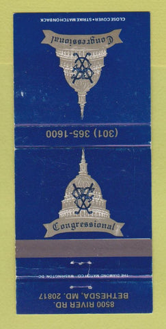 Matchbook Cover - Congressional Country Club Bethesda MD 30 Strike