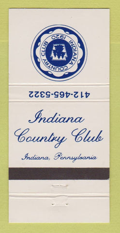 Matchbook Cover - Indiana Country Club Indiana PA 30 Strike