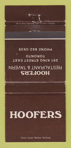 Matchbook Cover - Hoofers Restaurant Toronto ON WEAR 30 Strike