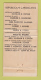 Matchbook Cover - Parker for Governor Election WEAR 30 Strike