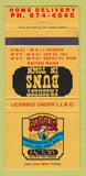 Matchbook Cover - Huggies Factory Restaurant Sudbury ON WEAR 30 Strike