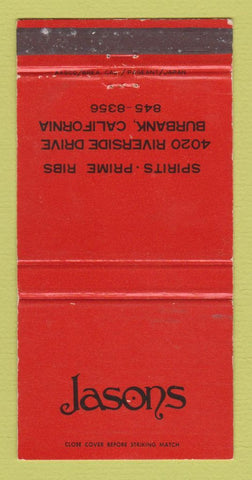 Matchbook Cover - Jasons Restaurant Burbank CA WEAR 30 Strike