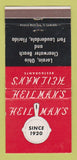 Matchbook Cover - Heilman's Restaurants Lorain OH Clearwater Beach FL 30 Strike