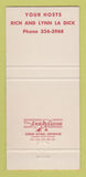 Matchbook Cover - The Flame Restaurant Rawlins WY 30 Strike