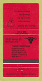 Matchbook Cover - Tasos Steak House Moncton NB 30 Strike