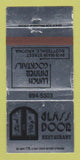 Matchbook Cover - Glass Door Restaurant Scottsdale AZ WEAR 30 Strike