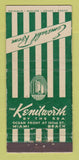 Matchbook Cover - Kenilworth Emerald Room Miami Beach FL WORN 30 Strike