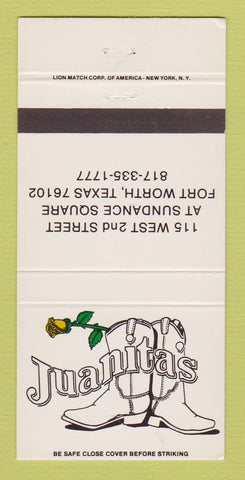 Matchbook Cover - Juanita's Restaurant Fort Worth TX 30 Strike