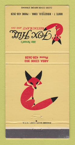 Matchbook Cover - Fox Hill Restaurant Ridgefield CT 30 Strike