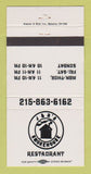 Matchbook Cover - J&R's Smokehouse Restaurant 30 Strike