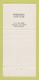 Matchbook Cover - Pinehurst Hotel Country Club NC 30 Strike