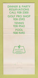 Matchbook Cover - Westwood Country Club Vienna VA 30 Strike