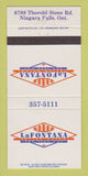Matchbook Cover - LaFontana Italian Restaurant Niagara Falls ON 30 Strike