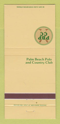 Matchbook Cover - Palm Beach Polo and Country Club FL 30 Strike