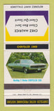 Matchbook Cover - 1969 Chrysler Chez Maurice Canada 30 Strike