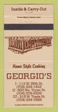 Matchbook Cover - Georgio's Restaurant  30 Strike