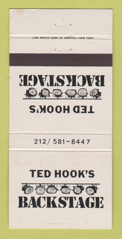 Matchbook Cover - Ted Hook's Backstage New York City WEAR 30 Strike