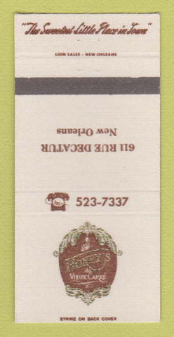 Matchbook Cover - Honey's du Vieux Capre New Orleans LA 30 Strike